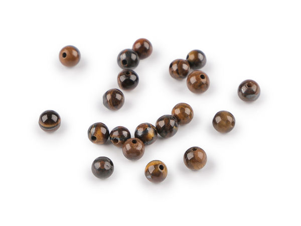 Tigerauge, Mineralperlen Ø4 mm