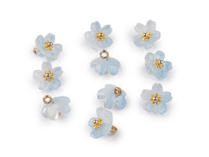 Kunststoffperlen / Blütenanhänger zur Herstellung von Schmuck und Anhängern Ø10 mm