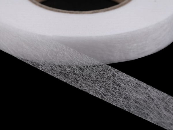 Premium-Saumvliesband (15 mm) - Weißes Bügel-Saumband für Kleidung und Näharbeiten