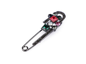 Funkelnde Strass-Sicherheitsnadel-Brosche - Elegante Ziernadel als modisches Statement