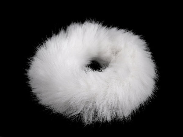 Plüsch-Kunstfell-Haargummi - Premium haarschonendes elastisches Haargummi & Styling-Haarband