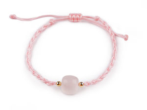 Handgeknüpftes Shamballa-Armband mit Glasperle in Mineral-Optik – Verstellbare Universalgröße