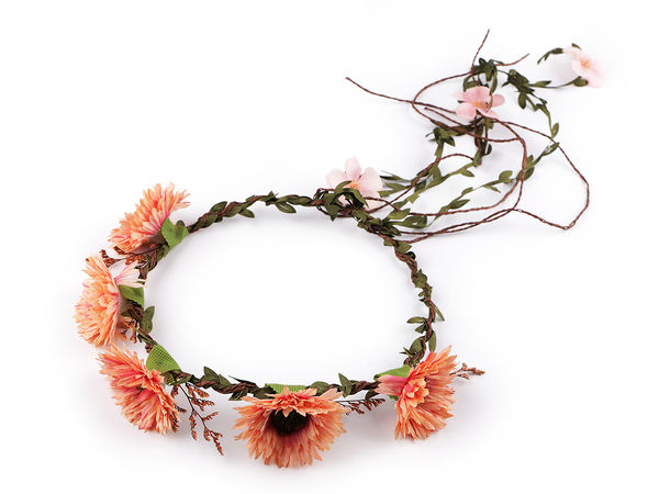 Boho-Blumenkranz Haarband - Verstellbarer Haarkranz für Hochzeiten, Festivals & Wohndekoration