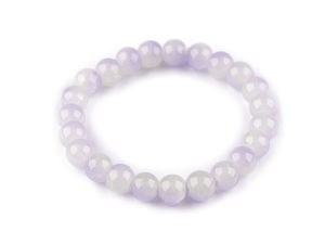 Elegantes Glasperlen-Stretch-Armband mit gemasertem Glanzeffekt - Universelle Passform