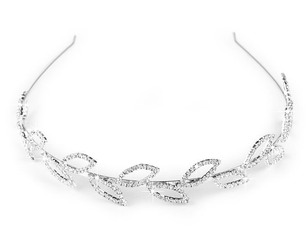 Kristall-Strass-Haarreif mit Strassblättern - Elegantes Braut-Diadem und festliche Krone für Hochzeiten, Abschlussbälle und besondere Anlässe
