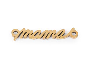 Edelstahl-Zwischenstück „máma“, „mama“ zur Herstellung von Armbändern und Halsketten