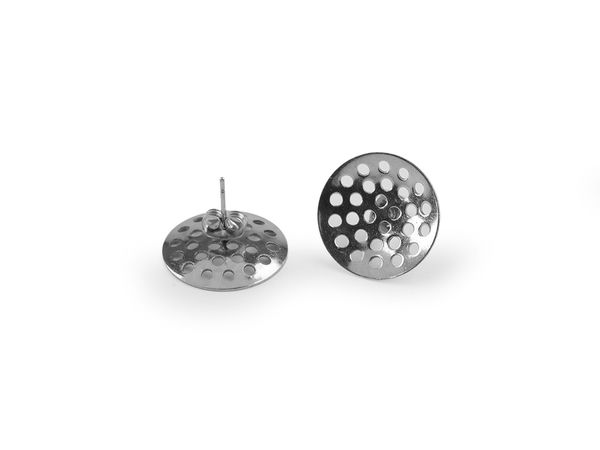 Ohrstecker mit Sieb Ø 16; 18; 20 mm aus Edelstahl
