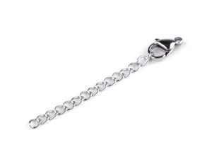 Karabiner mit Edelstahl-Verlängerungskette 7x12 mm