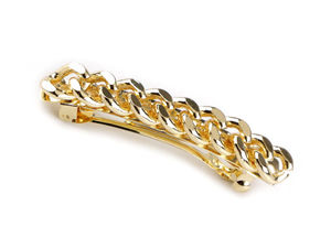 Französische Metall-Haarspange mit Kette