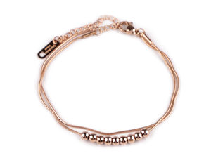Zweireihiges Schlangenarmband aus Edelstahl