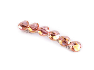 Premium French Barrette Haarspange mit funkelnden Acryl-Schliffsteinen