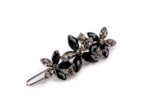Elegante Haarklammer mit Straßblüte - Hochwertiger Haarschmuck aus Metall für festliche Anlässe & Alltag