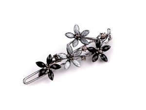 Haarspange mit Strasssteinen und Blumen