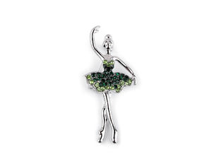 Brosche mit Strasssteinen, Ballerina