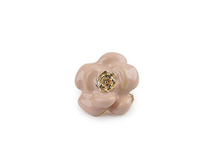 Elegante florale Brosche - Klassisches Blumendesign mit Perlmutt- und Emaille-Finish