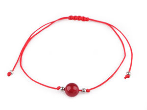 Verstellbares Shamballa-Armband-Set mit Mineralperlen - Makramee-Armbänder in Einheitsgröße (12er-Pack)