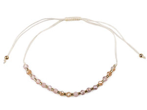 Funkelndes Shamballa-Armband mit facettierten AB-Schliffperlen - Verstellbare Universalgröße