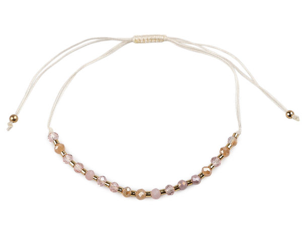 Funkelndes Shamballa-Armband mit facettierten AB-Schliffperlen - Verstellbare Universalgröße
