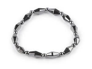 Elastisches Hämatit-Armband, Unisex