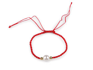 Elegantes Shamballa-Perlenarmband mit verstellbarer Makramee-Kordel