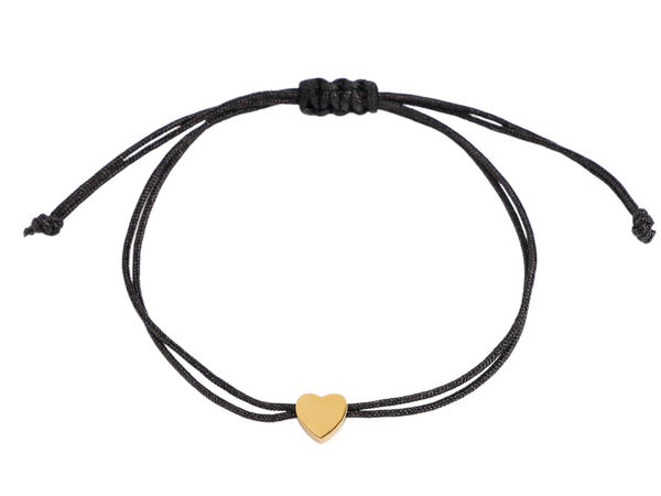 Edelstahl-Shamballa-Herzarmband - Verstellbarer minimalistischer Schmuck aus geflochtener Kordel
