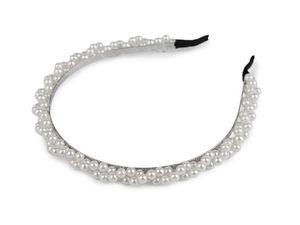 Eleganter Metall-Haarreif mit Perlenverzierung - Premium-Haarschmuck für festliche Anlässe und den Alltag