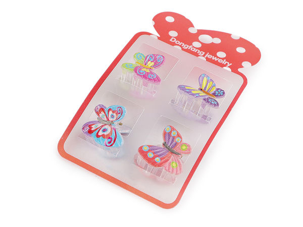 Mini-Haarklammern-Set - Premium-Haarschmuck mit Blumen- und Schmetterlingsmotiven