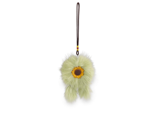 Premium-Fell-Traumfänger als Schlüsselanhänger und Taschenanhänger mit beidseitiger Sonnenblume