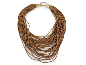 Elegante mehrreihige elastische Halskette - Moderner Textil-Choker mit verstellbarer Verlängerungskette