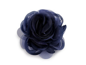 Elegante Organza-Blütenbrosche - Hochwertige Anstecknadel in Rosenform für Jacken, Kleider und Handtaschen (Ø 9 cm)