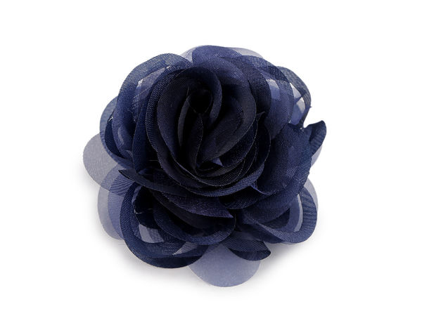 Elegante Organza-Blütenbrosche - Hochwertige Anstecknadel in Rosenform für Jacken, Kleider und Handtaschen (Ø 9 cm)