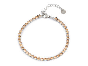 Elegantes Edelstahl-Strassarmband - Funkelnder Statement-Modeschmuck