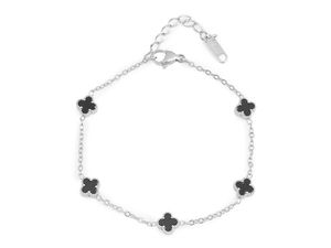 Elegantes Edelstahl-Blütenarmband - Premium-Armband mit Strass-Charms