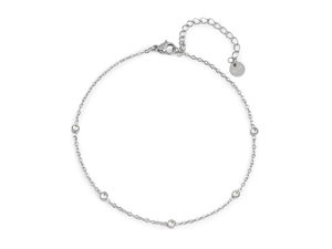 Premium-Fußkettchen aus Edelstahl – Elegante Designs mit Doppelkette und Kristall