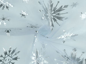 Organza mit Schneeflocken