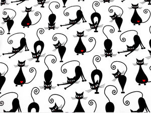 Baumwollstoff / Canvas - Katze