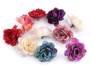 Premium künstliche Rosenblütenköpfe (5-6 cm) für DIY-Bastelarbeiten, floristische Kreationen und Haarschmuck