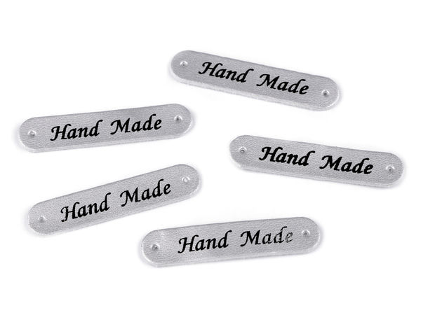 Aufnäher / Applikation / Label aus Kunstleder, Handmade 10x48 mm