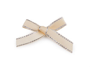 Schleife aus Ripsband mit Lurex für Hochzeiten und Dekorationen