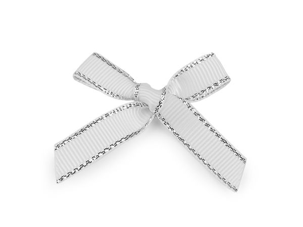 Schleife aus Ripsband mit Lurex für Hochzeiten und Dekorationen