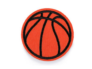 Premium Basketball-Aufnäher zum Aufbügeln - Hochwertiges Sportmotiv für Kleidung und Taschen