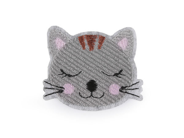 Premium Stickapplikation Katze - Aufnäher zum Aufbügeln und Aufnähen