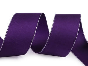 Taftband mit Lurex Breite 40 mm