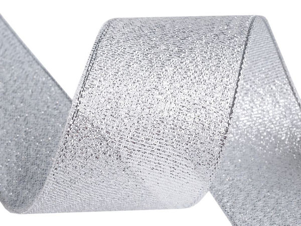 Elegantes Metallic-Lurex-Brokatband - 38 mm breites Dekoband für Bastelarbeiten, Nähen und Geschenkverpackungen