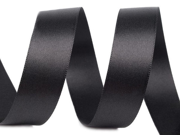 Premium doppelseitiges Satinband (24mm) - Elegantes hochglänzendes Dekoband für Näharbeiten, Bastelprojekte und Bekleidung