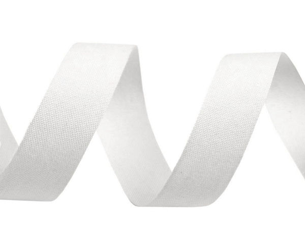 Premium Baumwoll-Canvasband (15mm) - Hochwertiges Kurzwarenband zum Nähen, Bedrucken und Basteln