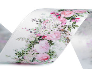 Satinband Rose, Breite 40 mm