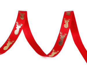 Weihnachts-Ripsband Rentier, Breite 10 mm