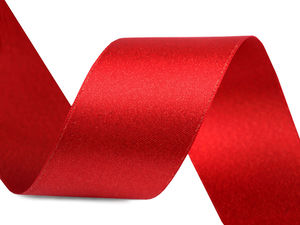 Doppelseitiges Satinband mit Lurexglanz, Breite 40 mm