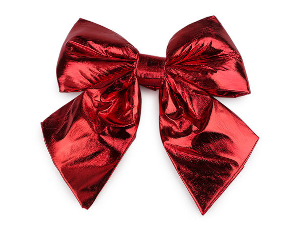 Elegante große Metallic-Weihnachtsschleife (21 x 24 cm) - Hochwertige, formstabile Festtagsdekoration für Weihnachtsbäume, Kränze, Türen und Geschenkverpackungen